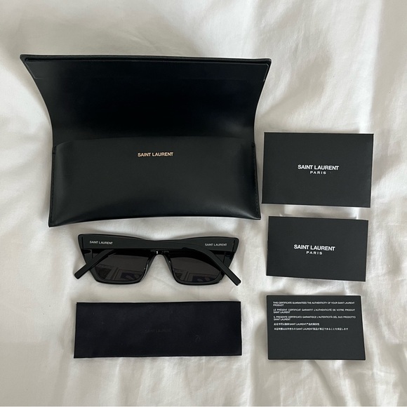 Authentic YSL Saint Laurent SL 276 MICA 53mm Cat Eye Sunglasses - Picture 8 of 11